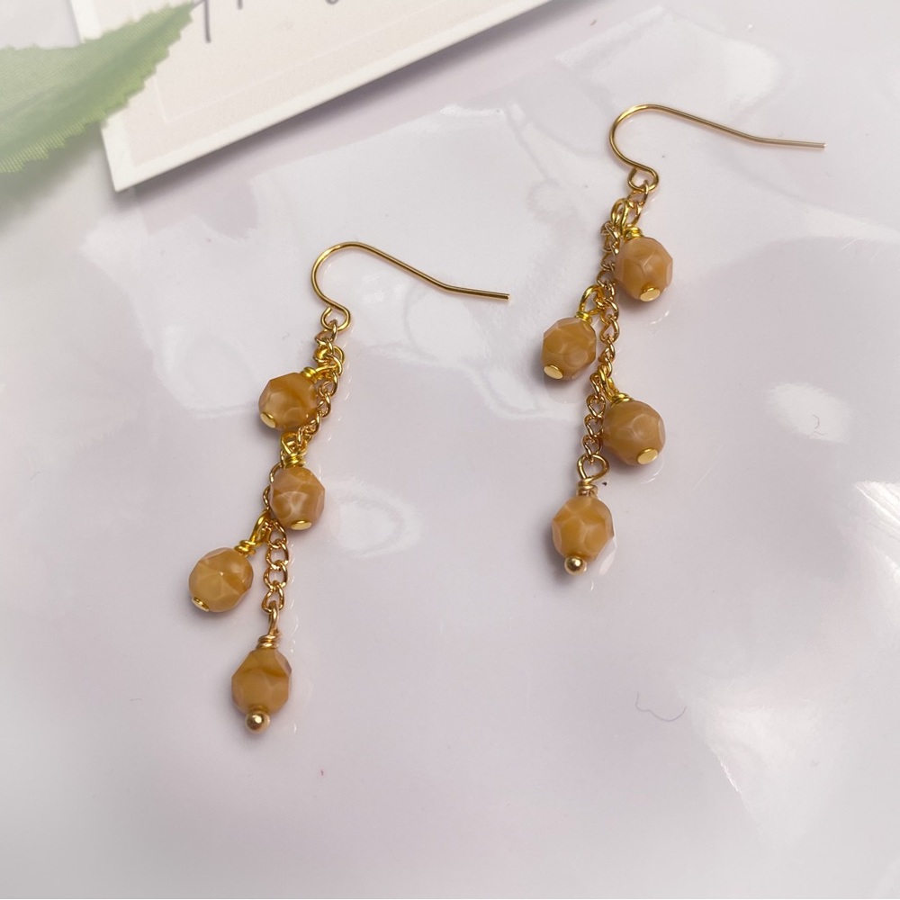32. Glass Bead Dangle Earrings